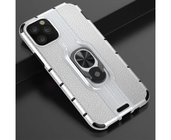 Ударопрочный чехол Transformer Alita под магнитный держатель для Apple iPhone 11 Pro Max (6.5") Серебряный