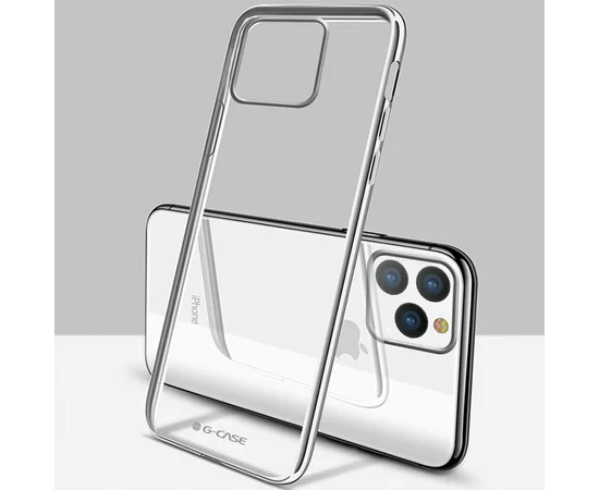 TPU чехол G-Case Shiny Series для Apple iPhone 11 Pro Max (6.5") Серебряный