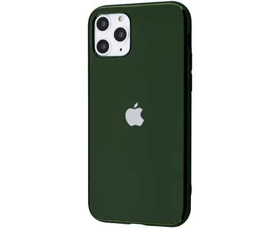 TPU чехол Matte LOGO для Apple iPhone 11 Pro Max (6.5") Зеленый / Dark Green