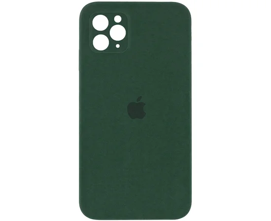 Чехол Silicone Case Square Full Camera Protective (AA) для Apple iPhone 11 Pro Max (6.5") Зеленый / Cyprus Green