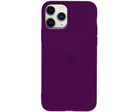 Чехол Silicone Case Slim Full Protective для Apple iPhone 11 Pro Max (6.5") Фиолетовый / Grape