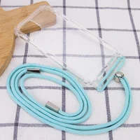 Чохол TPU Crossbody Transparent для Apple iPhone 11 Pro Max (6.5 ") Бірюзовий