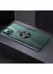 TPU+PC чехол Deen CrystalRing под магнитный держатель для Apple iPhone 11 Pro Max (6.5") Бесцветный / Темно-зеленый