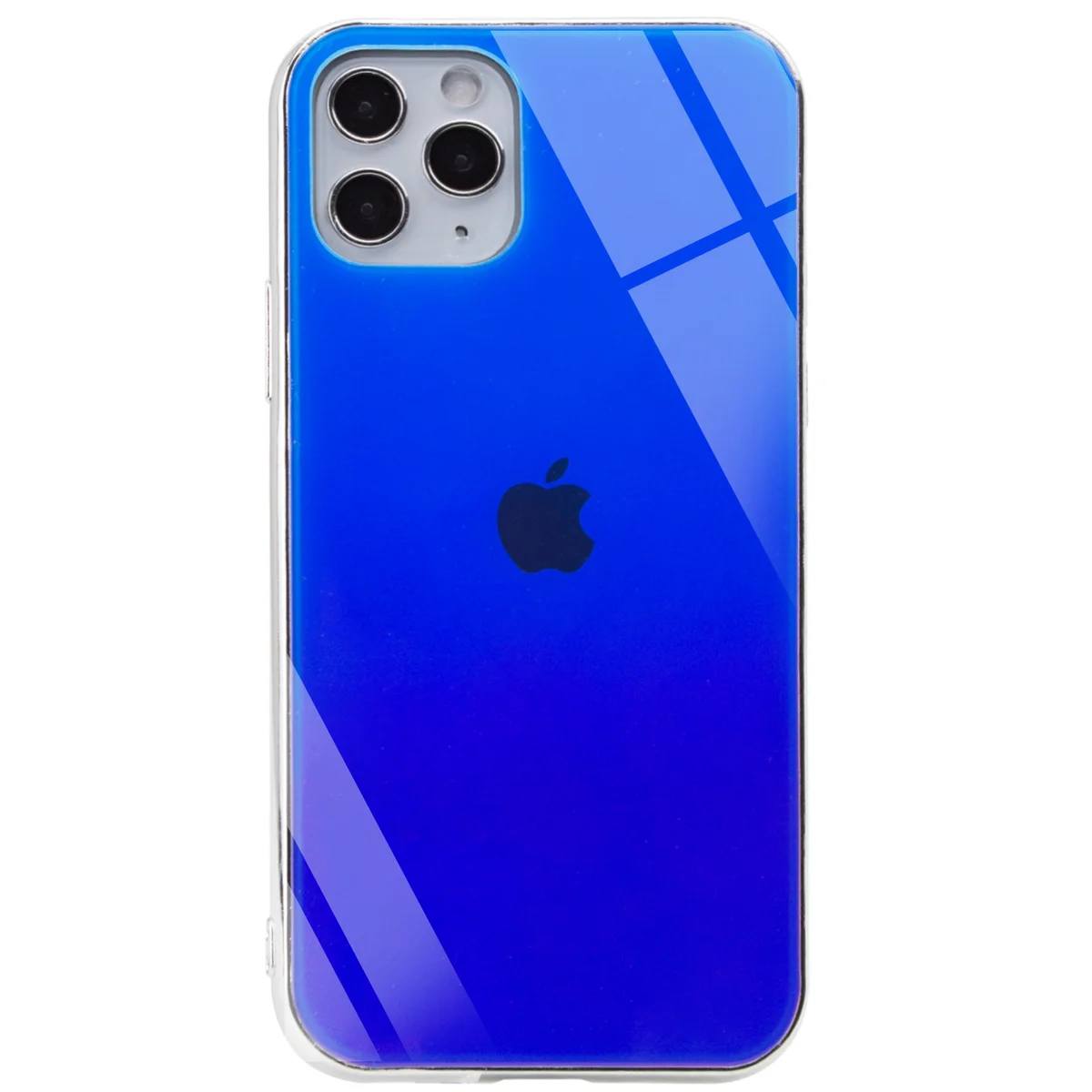 TPU+Glass чехол Gradient Rainbow с лого для Apple iPhone 11 Pro Max (6.5") Синий
