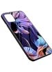 TPU+Glass чехол светящийся в темноте для Apple iPhone 11 Pro Max (6.5") Рыбка / Фиолетовый