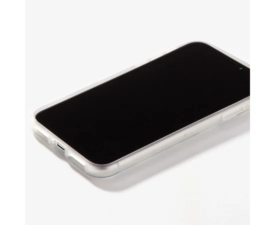 Прозрачный силиконовый чехол с матовой окантовкой для Apple iPhone 11 Pro Max (6.5") Прозрачный