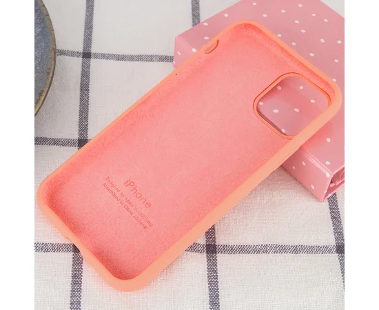 Чехол Silicone case (A) (с закрытым низом) для Apple iPhone 11 Pro Max (6.5") Оранжевый / Nectraine