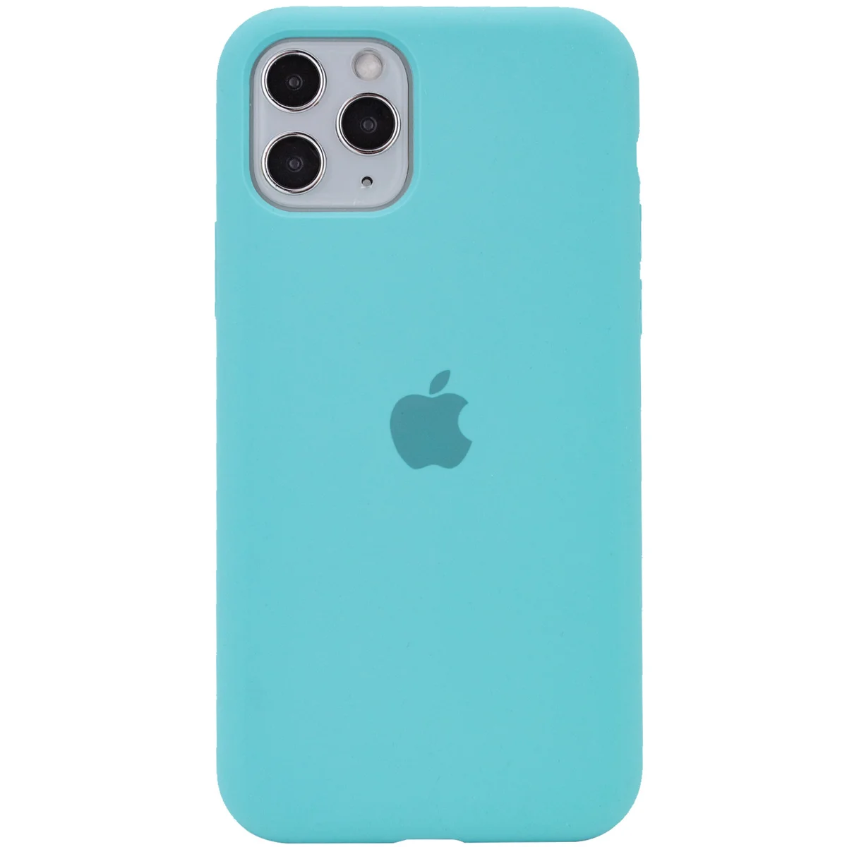 Чехол Silicone case (A) (с закрытым низом) для Apple iPhone 11 Pro Max (6.5") Бирюзовый / Marine Green