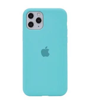 Чохол Silicone case (A) (з закритим низом) для Apple iPhone 11 Pro Max (6.5 ") Бірюзовий / Marine Green