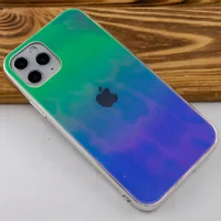 TPU + Glass чохол Gradient Rainbow з лого для Apple iPhone 11 Pro Max (6.5 ") Зелений