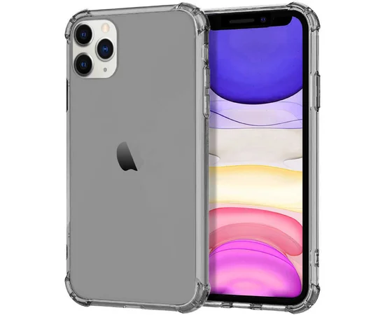 TPU чехол Epic Ease с усиленными углами для Apple iPhone 11 Pro Max (6.5") Черный / Transparent