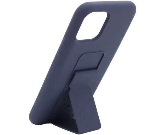 Чехол Silicone Case Hand Holder для Apple iPhone 11 Pro Max (6.5") Темно-синий / Midnight blue