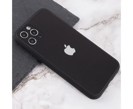 TPU+Glass чехол Matte Candy Full camera для Apple iPhone 11 Pro Max (6.5") Черный