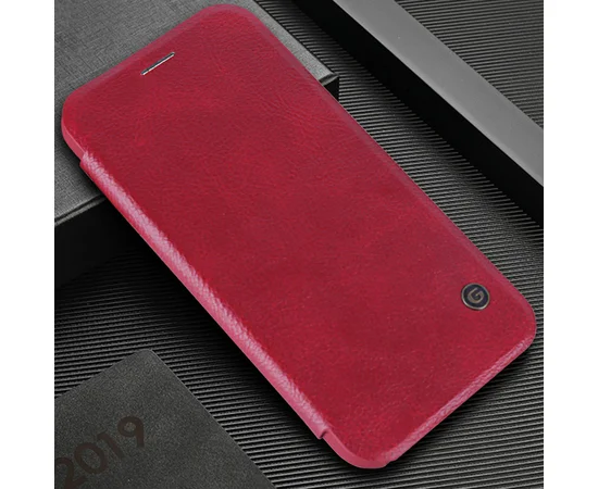 Кожаный чехол книжка G-Case Vintage Business Series для Apple iPhone 11 Pro Max (6.5") Красный