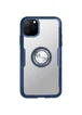 TPU+PC чехол Deen CrystalRing под магнитный держатель для Apple iPhone 11 Pro Max (6.5") Бесцветный / Темно-синий