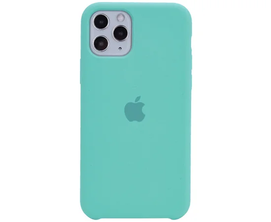 Чехол Silicone Case (AA) для Apple iPhone 11 Pro Max (6.5") Бирюзовый / Ice Blue
