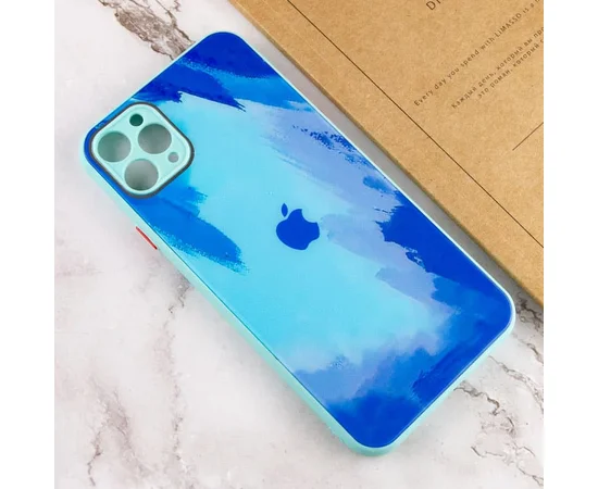 Чехол TPU+Glass Impasto abstract для Apple iPhone 11 Pro Max (6.5") Blue