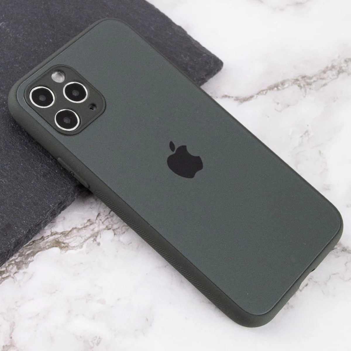 TPU+Glass чохол Matte Candy Full camera для Apple iPhone 11 Pro Max (6.5") Зелений
