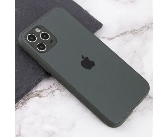 TPU+Glass чехол Matte Candy Full camera для Apple iPhone 11 Pro Max (6.5") Зеленый