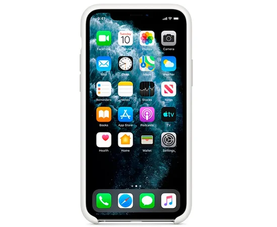 Чехол Silicone case (AAA) для Apple iPhone 11 Pro Max (6.5") Белый / White