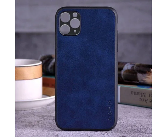 Кожаный чехол AIORIA Vintage для Apple iPhone 11 Pro Max (6.5") Синий