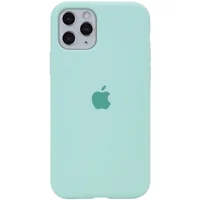 Чехол Silicone case (A) (с закрытым низом) для Apple iPhone 11 Pro Max (6.5") Бирюзовый / Turquoise