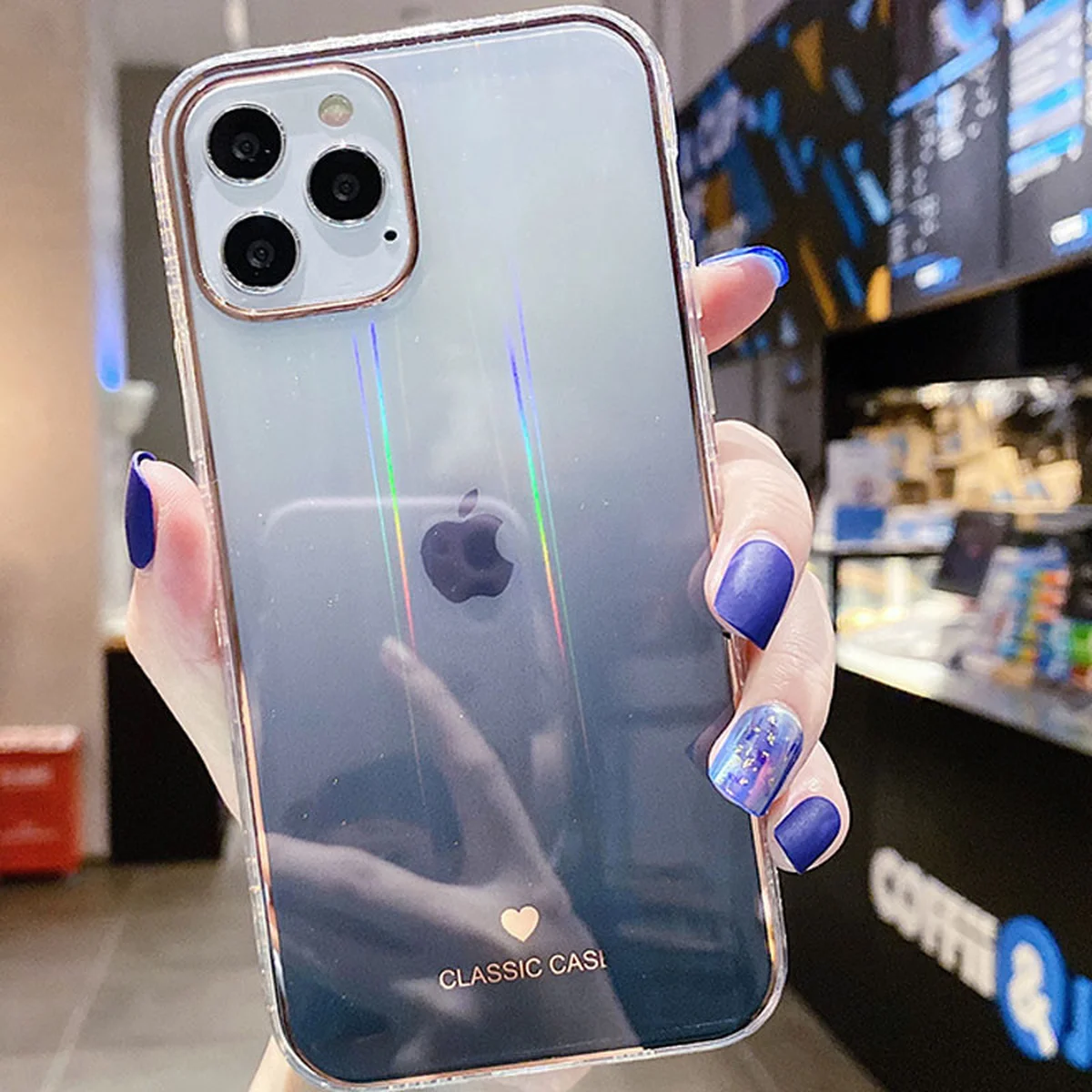 TPU + Glass чохол Aurora Classic для Apple iPhone 11 Pro Max (6.5 ") Чорний