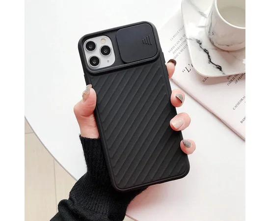 Чехол Camshield TPU со шторкой защищающей камеру для Apple iPhone 11 Pro Max (6.5") Черный