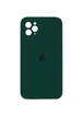 Чехол Silicone Case Square Full Camera Protective (AA) для Apple iPhone 11 Pro Max (6.5") Зеленый / Dark green