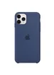 Чехол Silicone case (A) для Apple iPhone 11 Pro Max (6.5") Синий /  Blue Cobalt