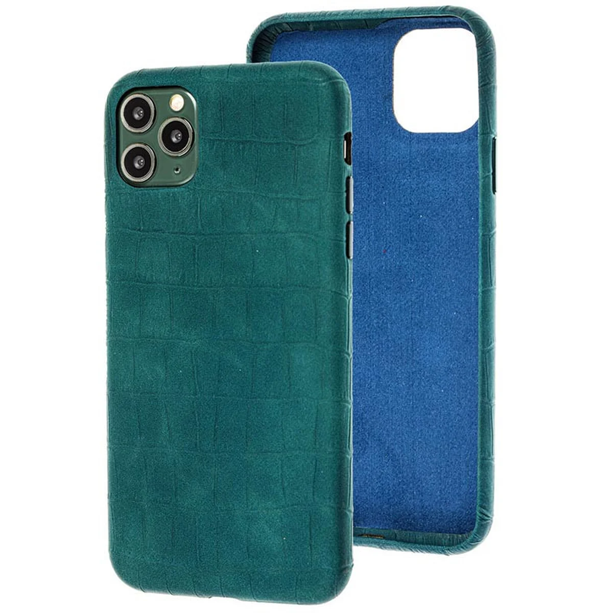 Кожаный чехол Croco Leather для Apple iPhone 11 Pro Max (6.5") Green