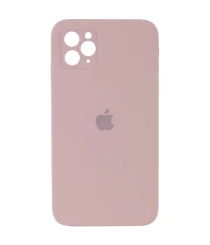Чехол Silicone Case Square Full Camera Protective (AA) для Apple iPhone 11 Pro Max (6.5") Розовый / Pink Sand