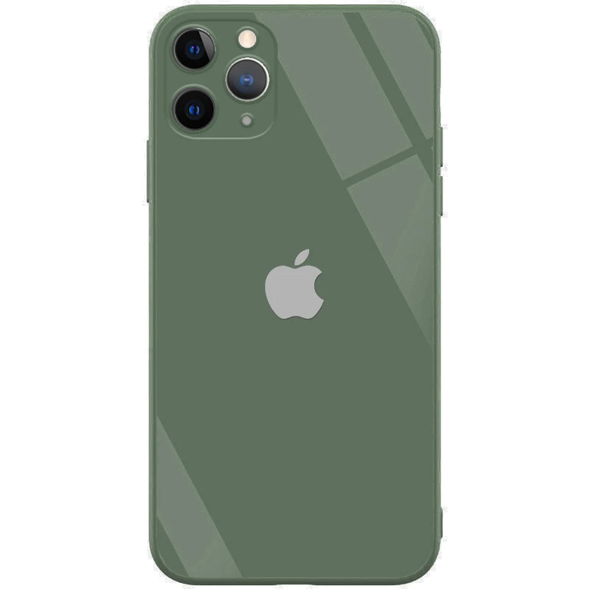 TPU+Glass чехол GLOSSY Logo Full camera (opp) для Apple iPhone 11 Pro Max (6.5") Зеленый