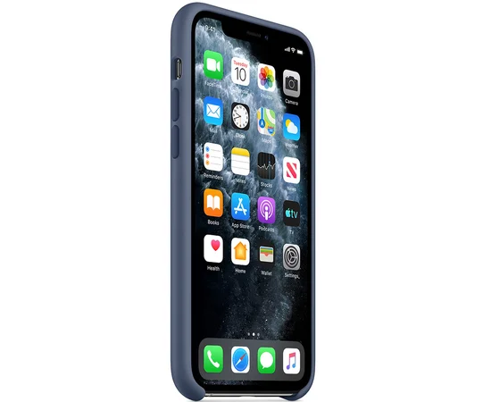 Чехол Silicone case (A) для Apple iPhone 11 Pro Max (6.5") Синий / Navy Blue