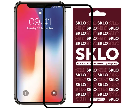 Защитное стекло SKLO 3D (full glue) для Apple iPhone 11 Pro Max / XS Max (6.5") Черный