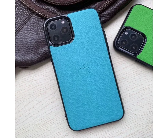 Кожаная накладка Epic Vivi Logo series для Apple iPhone 11 Pro Max (6.5") Голубой