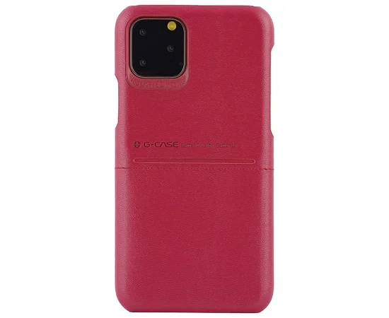 Кожаная накладка G-Case Cardcool Series для Apple iPhone 11 Pro Max (6.5") Красный