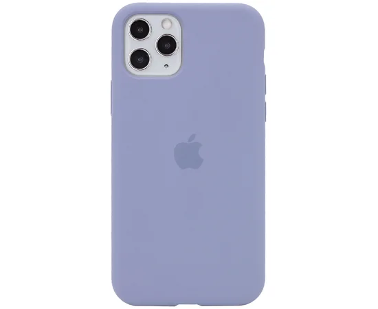 Чехол Silicone case (A) (с закрытым низом) для Apple iPhone 11 Pro Max (6.5") Серый / Lavender Gray