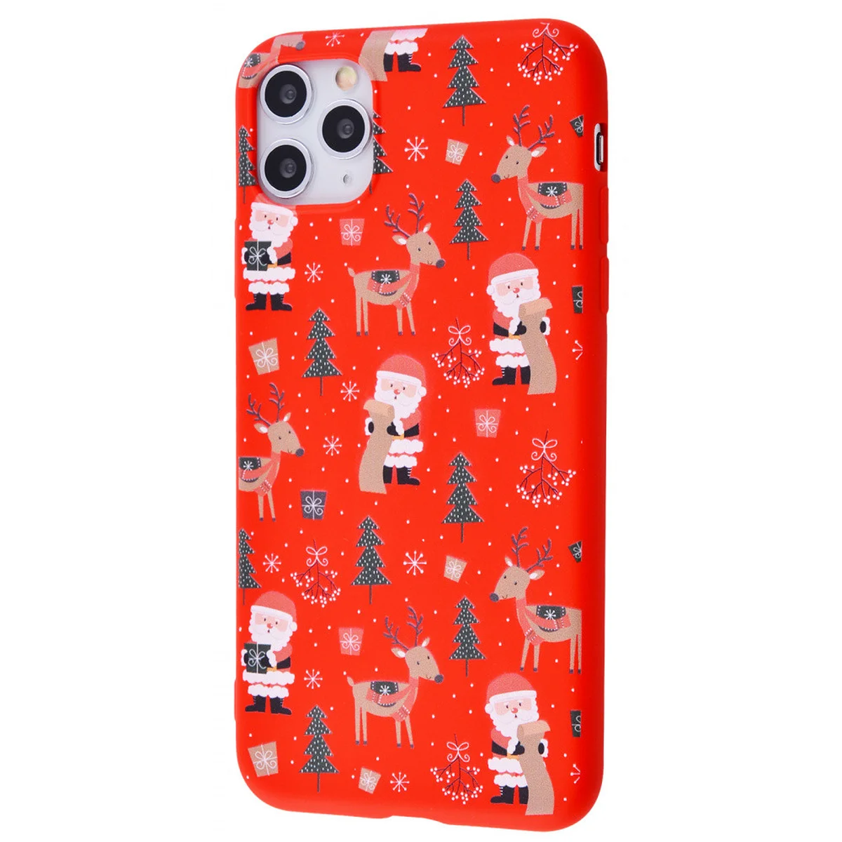 TPU чохол WAVE Fancy для Apple iPhone 11 Pro Max (6.5 ") Santa Claus and Deer / Red