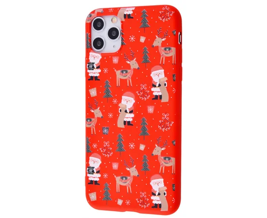 TPU чехол WAVE Fancy для Apple iPhone 11 Pro Max (6.5") Santa Claus and Deer / Red