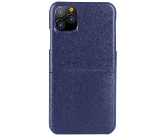 Шкіряна накладка G-Case Cardcool Series для Apple iPhone 11 Pro Max (6.5 ") Синій