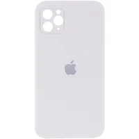 Чехол Silicone Case Square Full Camera Protective (AA) для Apple iPhone 11 Pro Max (6.5") Белый / White
