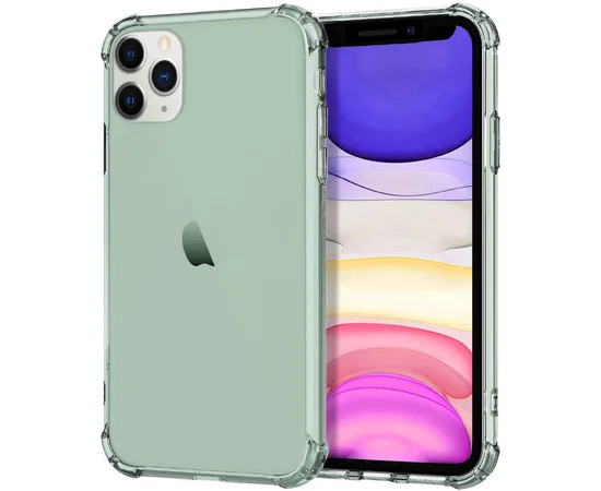 TPU чехол Epic Ease с усиленными углами для Apple iPhone 11 Pro Max (6.5") Зеленый / Transparent