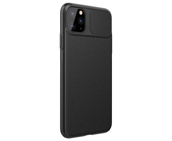 Карбоновая накладка Nillkin Camshield (шторка на камеру) для Apple iPhone 11 Pro Max (6.5") Черный / Black