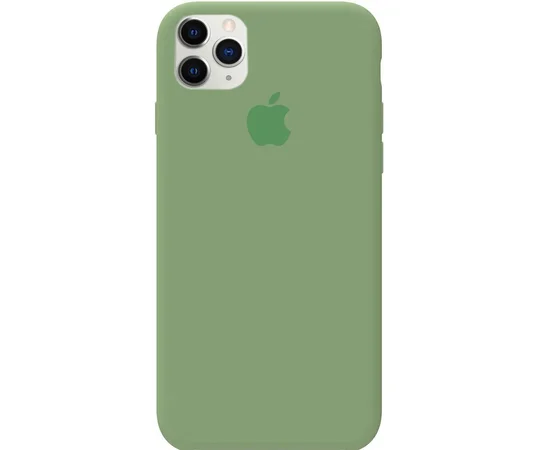Чехол Silicone case (A) (с закрытым низом) для Apple iPhone 11 Pro Max (6.5") Зеленый / Spearmint