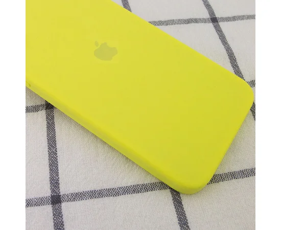Чохол Silicone Case Square Full Camera Protective (AA) для Apple iPhone 11 Pro Max (6.5 ") Жовтий / Bright Yellow