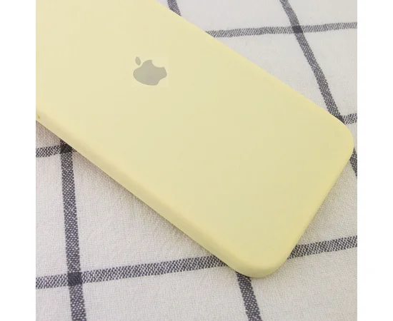 Чохол Silicone Case Square Full Camera Protective (AA) для Apple iPhone 11 Pro Max (6.5 ") Жовтий / Mellow Yellow