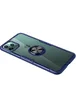 TPU+PC чехол Deen CrystalRing for Magnet (opp) для Apple iPhone 11 Pro Max (6.5") Бесцветный / Синий