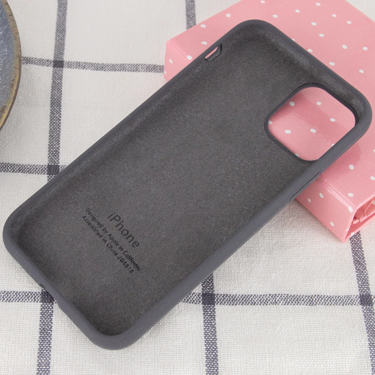 Чехол Silicone case (A) (с закрытым низом) для Apple iPhone 11 Pro Max (6.5") Серый / Dark Grey