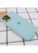 Чехол Silicone Case Square Full Camera Protective (AA) для Apple iPhone 11 Pro Max (6.5") Бирюзовый / Light Turquoise